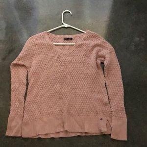 light pink v neck sweater